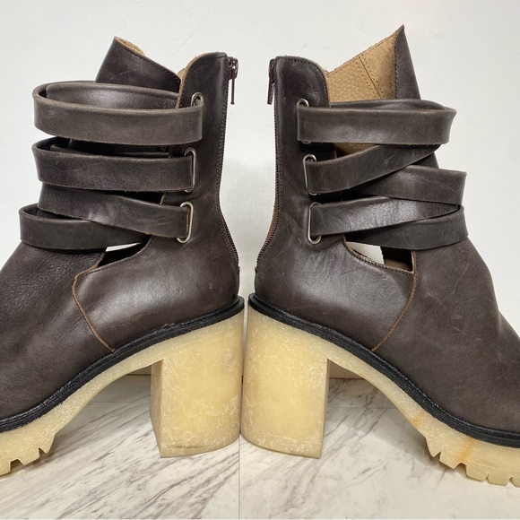 Free People Jesse Leather Strappy Heeled Boot 40 - Picture 9 of 15